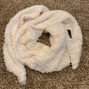 White Furry Soft Scarf